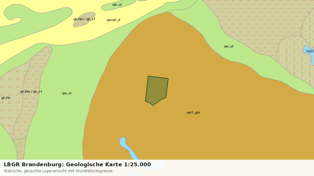 Statische Kartenansicht: LBGR Brandenburg: Geologische Karte 1:25.000