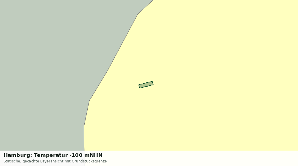 Statische Kartenansicht: Hamburg: Temperatur -100 mNHN