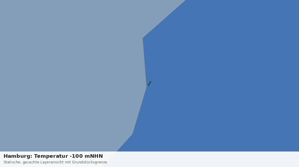 Statische Kartenansicht: Hamburg: Temperatur -100 mNHN