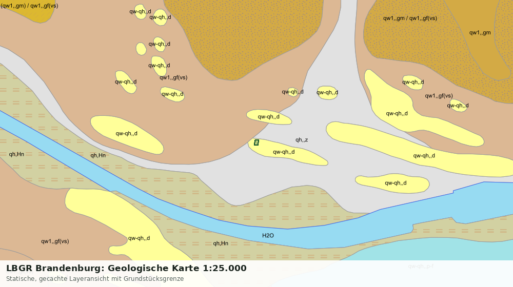 Statische Kartenansicht: LBGR Brandenburg: Geologische Karte 1:25.000