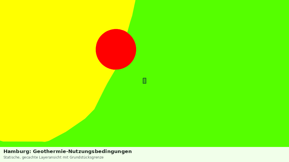Statische Kartenansicht: Hamburg: Geothermie-Nutzungsbedingungen