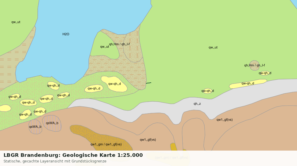Statische Kartenansicht: LBGR Brandenburg: Geologische Karte 1:25.000