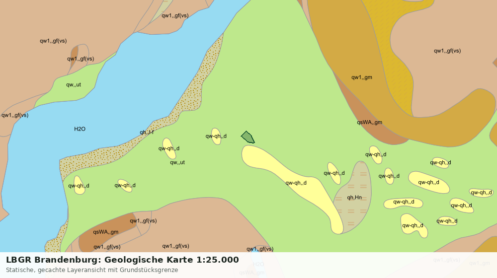 Statische Kartenansicht: LBGR Brandenburg: Geologische Karte 1:25.000