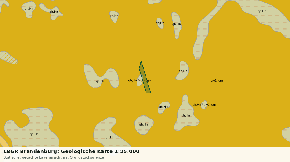 Statische Kartenansicht: LBGR Brandenburg: Geologische Karte 1:25.000