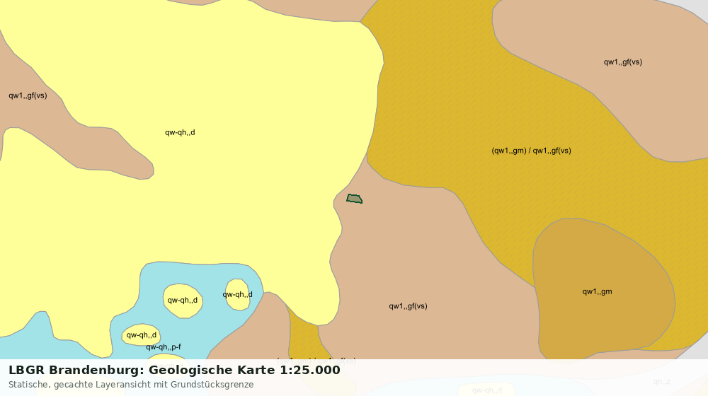 Statische Kartenansicht: LBGR Brandenburg: Geologische Karte 1:25.000