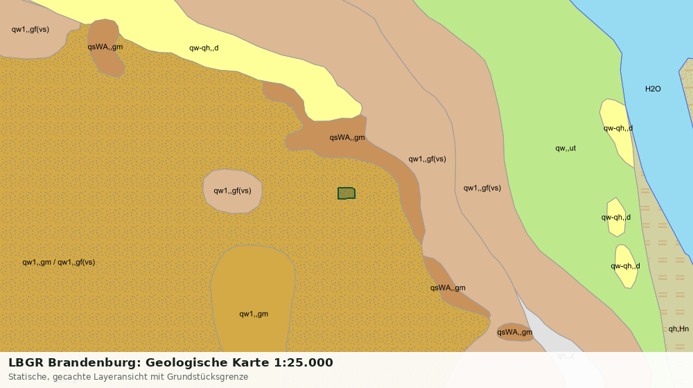Statische Kartenansicht: LBGR Brandenburg: Geologische Karte 1:25.000