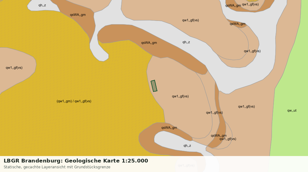Statische Kartenansicht: LBGR Brandenburg: Geologische Karte 1:25.000