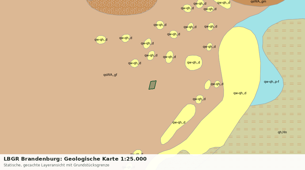 Statische Kartenansicht: LBGR Brandenburg: Geologische Karte 1:25.000
