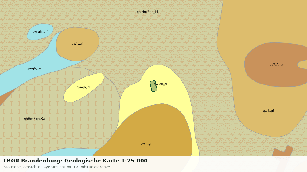 Statische Kartenansicht: LBGR Brandenburg: Geologische Karte 1:25.000