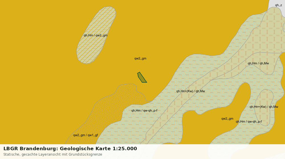 Statische Kartenansicht: LBGR Brandenburg: Geologische Karte 1:25.000