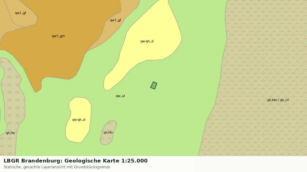 Statische Kartenansicht: LBGR Brandenburg: Geologische Karte 1:25.000