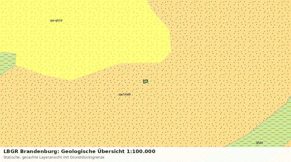 Statische Kartenansicht: LBGR Brandenburg: Geologische Übersicht 1:100.000