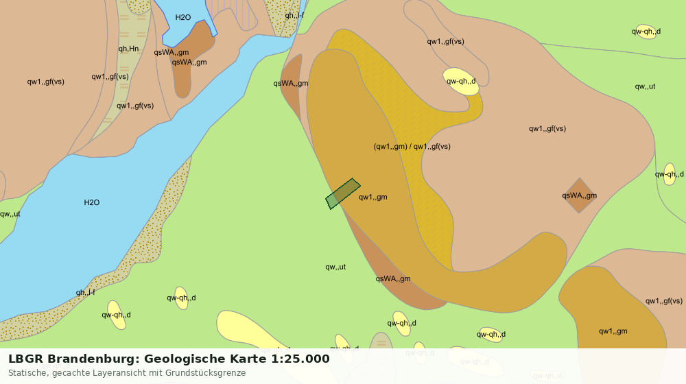 Statische Kartenansicht: LBGR Brandenburg: Geologische Karte 1:25.000