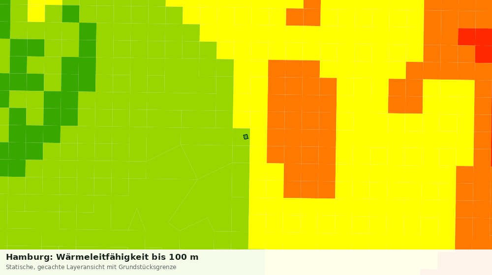 Statische Kartenansicht: Hamburg: Wärmeleitfähigkeit bis 100 m