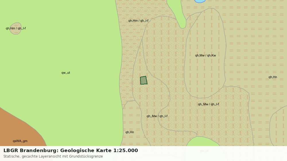 Statische Kartenansicht: LBGR Brandenburg: Geologische Karte 1:25.000