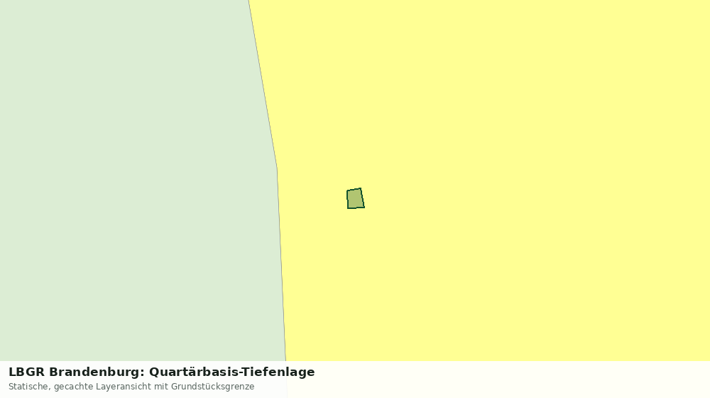 Statische Kartenansicht: LBGR Brandenburg: Quartärbasis-Tiefenlage