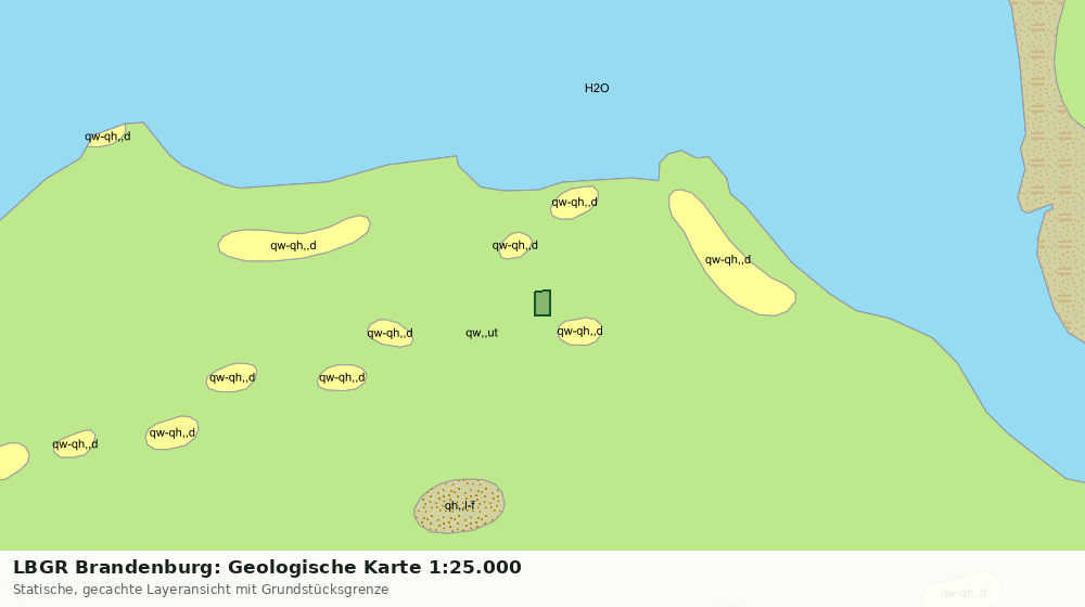 Statische Kartenansicht: LBGR Brandenburg: Geologische Karte 1:25.000