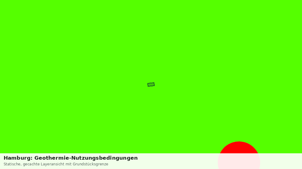 Statische Kartenansicht: Hamburg: Geothermie-Nutzungsbedingungen