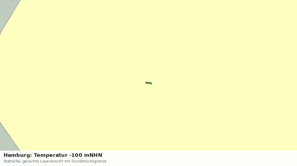 Statische Kartenansicht: Hamburg: Temperatur -100 mNHN