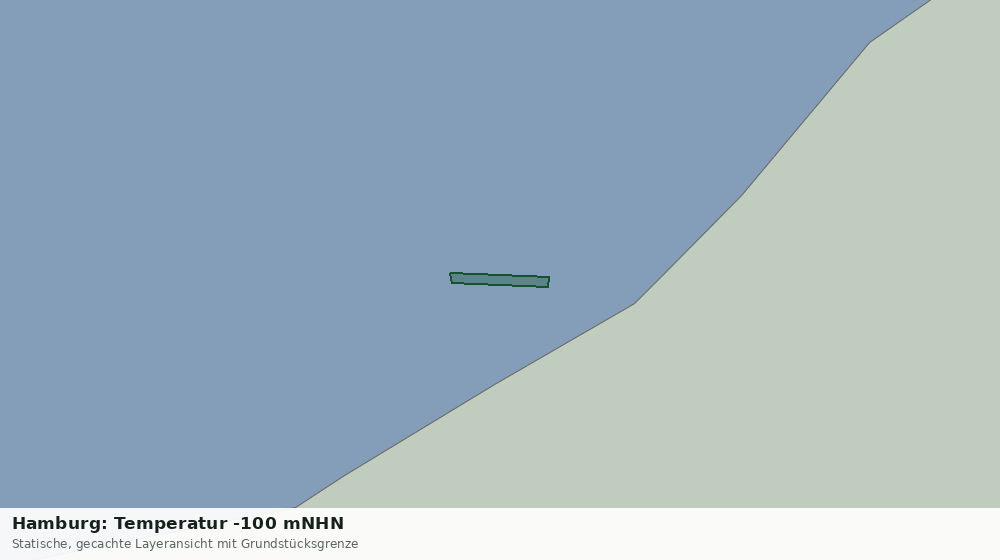 Statische Kartenansicht: Hamburg: Temperatur -100 mNHN