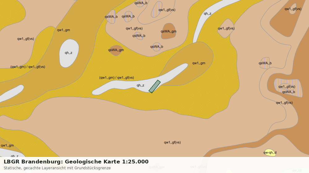 Statische Kartenansicht: LBGR Brandenburg: Geologische Karte 1:25.000