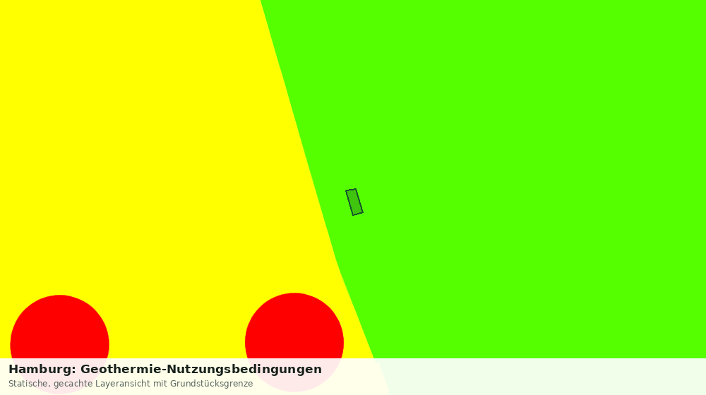 Statische Kartenansicht: Hamburg: Geothermie-Nutzungsbedingungen