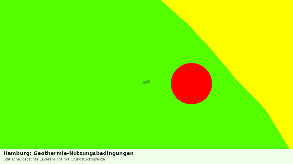 Statische Kartenansicht: Hamburg: Geothermie-Nutzungsbedingungen
