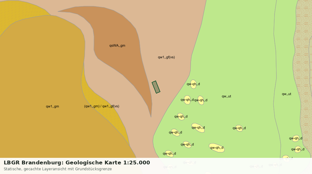 Statische Kartenansicht: LBGR Brandenburg: Geologische Karte 1:25.000