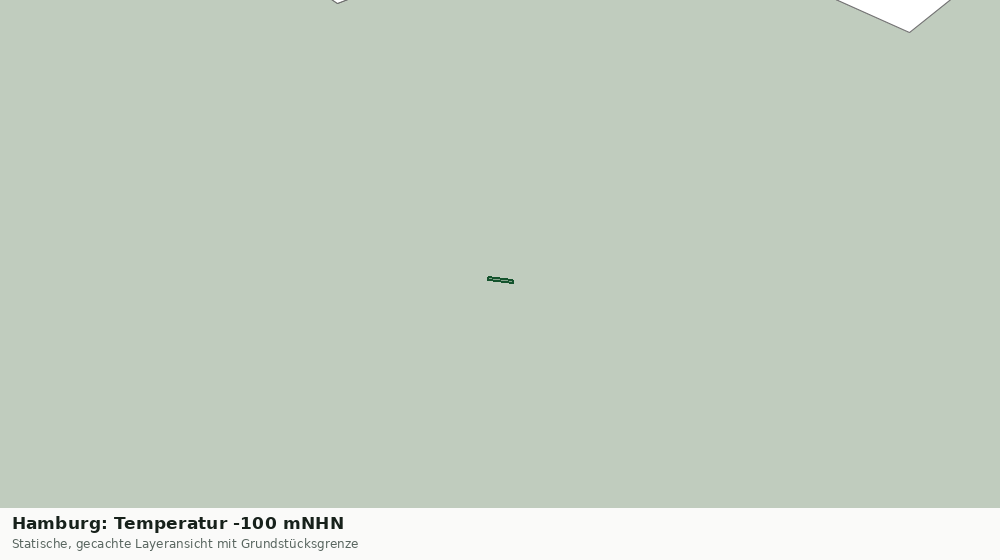 Statische Kartenansicht: Hamburg: Temperatur -100 mNHN