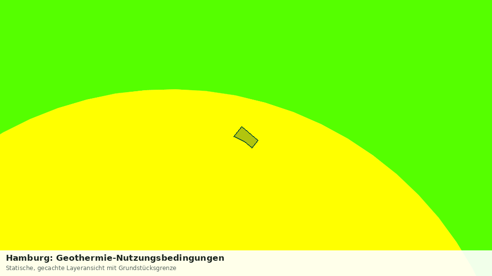 Statische Kartenansicht: Hamburg: Geothermie-Nutzungsbedingungen