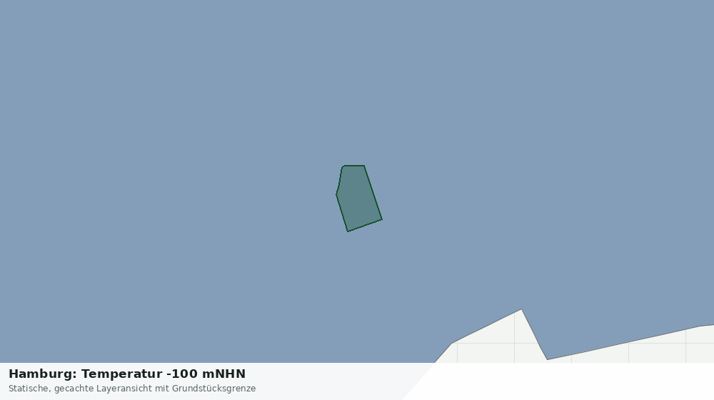 Statische Kartenansicht: Hamburg: Temperatur -100 mNHN