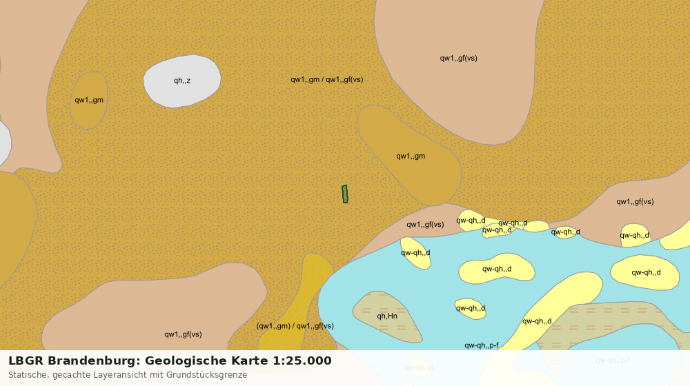 Statische Kartenansicht: LBGR Brandenburg: Geologische Karte 1:25.000