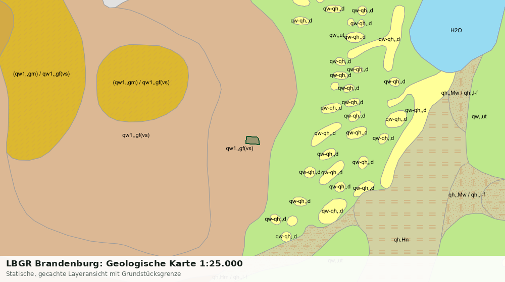 Statische Kartenansicht: LBGR Brandenburg: Geologische Karte 1:25.000
