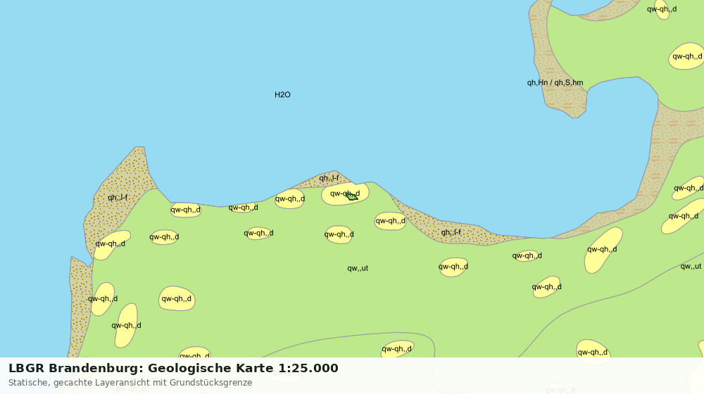 Statische Kartenansicht: LBGR Brandenburg: Geologische Karte 1:25.000