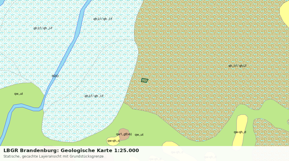 Statische Kartenansicht: LBGR Brandenburg: Geologische Karte 1:25.000