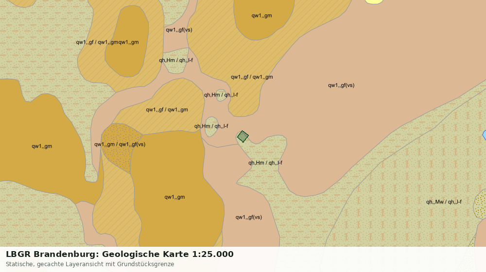 Statische Kartenansicht: LBGR Brandenburg: Geologische Karte 1:25.000