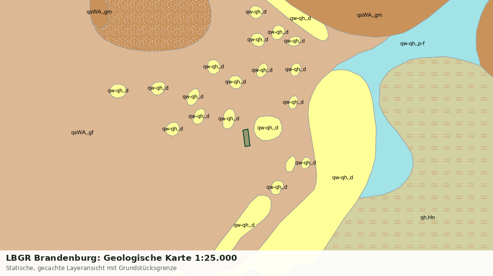Statische Kartenansicht: LBGR Brandenburg: Geologische Karte 1:25.000