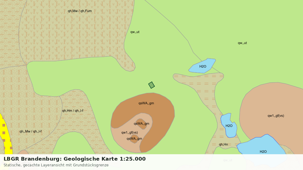 Statische Kartenansicht: LBGR Brandenburg: Geologische Karte 1:25.000
