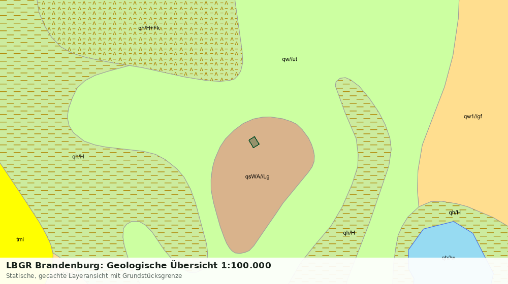 Statische Kartenansicht: LBGR Brandenburg: Geologische Übersicht 1:100.000