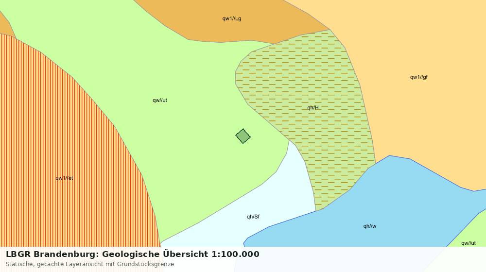 Statische Kartenansicht: LBGR Brandenburg: Geologische Übersicht 1:100.000