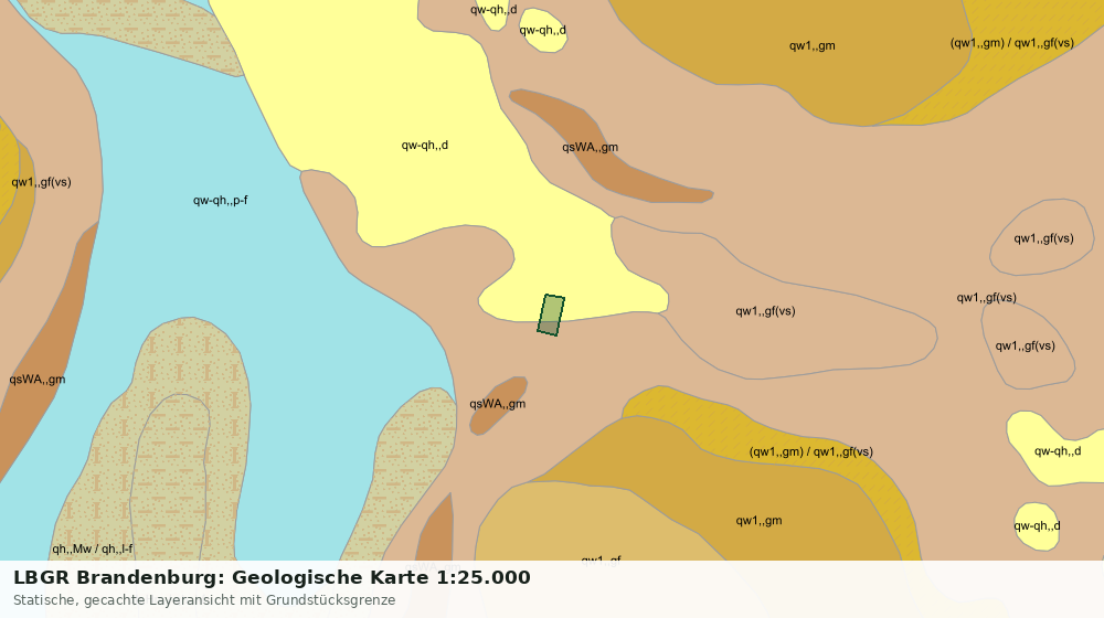 Statische Kartenansicht: LBGR Brandenburg: Geologische Karte 1:25.000
