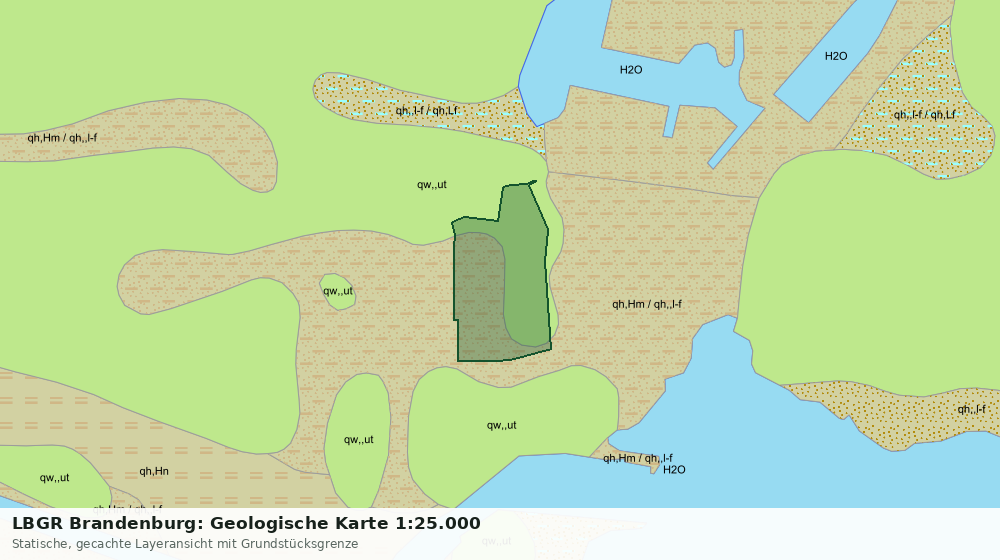 Statische Kartenansicht: LBGR Brandenburg: Geologische Karte 1:25.000