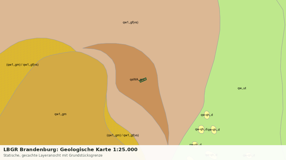 Statische Kartenansicht: LBGR Brandenburg: Geologische Karte 1:25.000
