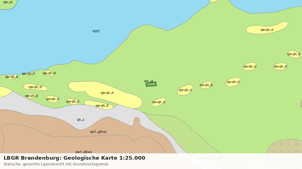 Statische Kartenansicht: LBGR Brandenburg: Geologische Karte 1:25.000
