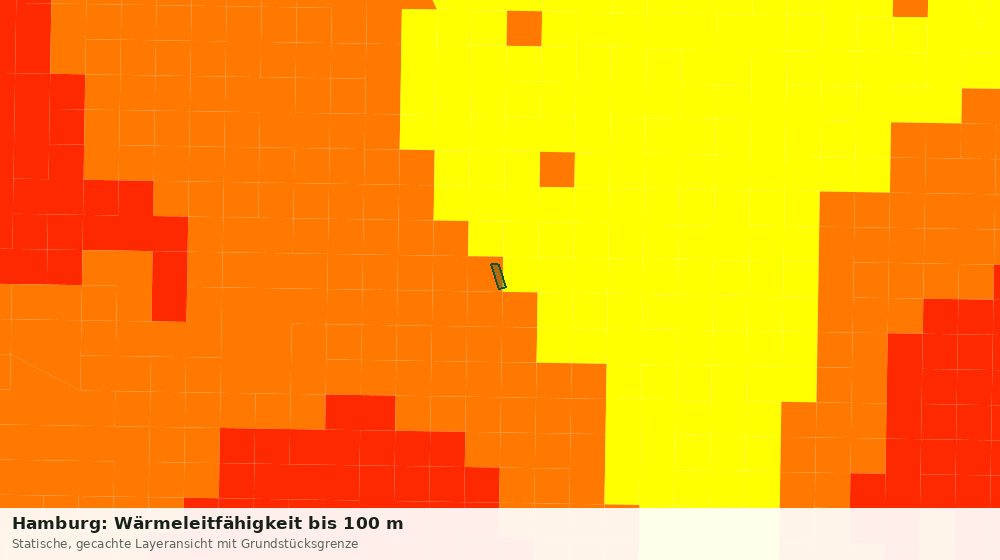 Statische Kartenansicht: Hamburg: Wärmeleitfähigkeit bis 100 m