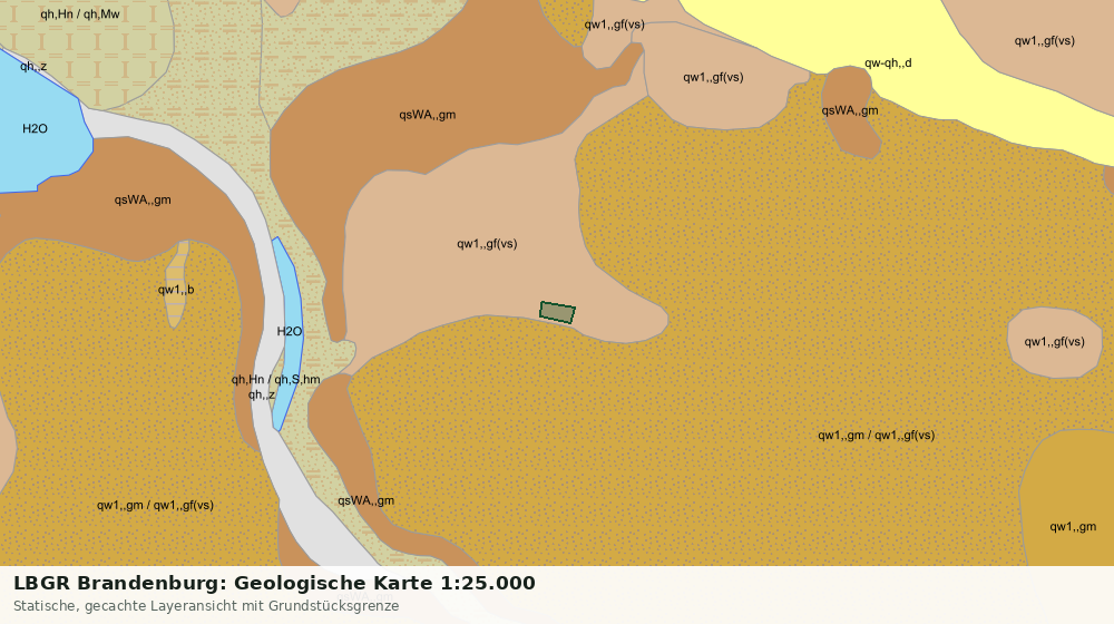 Statische Kartenansicht: LBGR Brandenburg: Geologische Karte 1:25.000