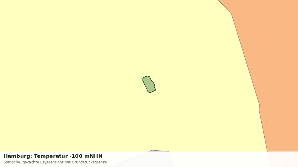 Statische Kartenansicht: Hamburg: Temperatur -100 mNHN