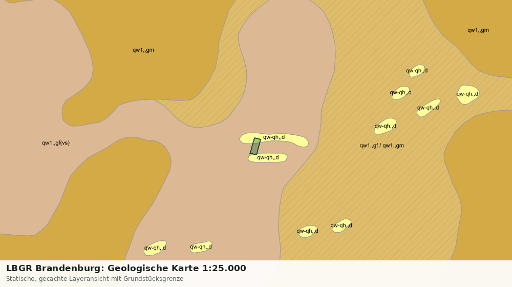 Statische Kartenansicht: LBGR Brandenburg: Geologische Karte 1:25.000