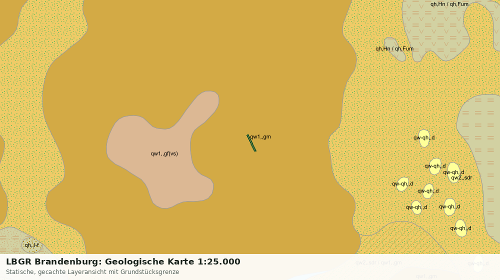 Statische Kartenansicht: LBGR Brandenburg: Geologische Karte 1:25.000