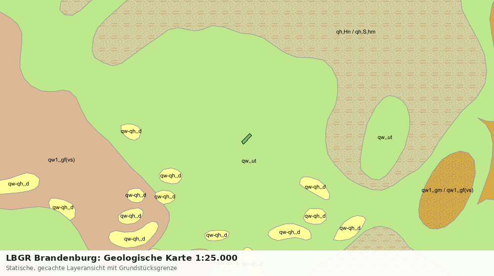 Statische Kartenansicht: LBGR Brandenburg: Geologische Karte 1:25.000